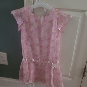 Pink Floral Kids Dress